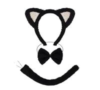 JTQYFI Cats Costume Set Halloween Costume Cosplay Party Props Cats Ears Headband Bowtie Tail For Kids Animal Fancy Costume