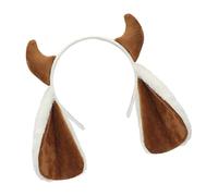 JTQYFI Comfortable Plush Horned Headband Friendly Costume Props For Kids Adults Festival Gatherings Dressing Up Fun Modern Sheep Headbands Stage Costume