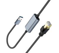 JTQYFI Fast USB3.0 To RJ45 Gigabit Ethernet Converters Nylon Braided Cable For Longevities And Durability