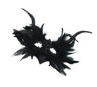 JTQYFI Feathered Ravens Masquerades Venetians Halloween Christmas Cosplay Party Half Face Eye Cosplay Props Mardi Gras Costume Accessories Set For Men Adult Women