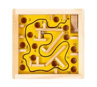 JTQYFI Interactive Wooden Puzzle with Marble Challenge Develops Problem Solving & Spatial Thinking Hand Eye Coordination Training Board