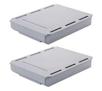 JTQYFI Invisible Under Desk Drawer Unit with Heavy Duty Glues for Quick Installation and Flexible Placement Under Table Hidden Desk Drawer