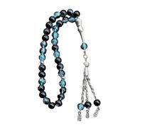 JTQYFI Islamics Prayer Beads 33 Tasbih Ice Cracked Glass Rosary Necklace For Muslims Worship And Spiritual Reflection Muslims Prayer Beads