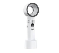 JTQYFI Multifuntional Digital Display Handheld Fan, Powerful Fan USB Rechargeable 100-speed High-speed Bladeless Hand Fan For Outdoor Travel