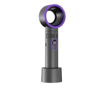JTQYFI Multifuntional Digital Display Handheld Fan, Powerful Fan USB Rechargeable 100-speed High-speed Bladeless Hand Fan For Outdoor Travel