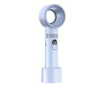 JTQYFI Multifuntional Digital Display Handheld Fan, Powerful Fan USB Rechargeable 100-speed High-speed Bladeless Hand Fan For Outdoor Travel