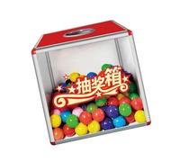 JTQYFI Multipurpose Festival Ball Drawing Container 200 Bright Ball Suitable for Weddings Team Building Aluminum Alloy Event Lottery Box