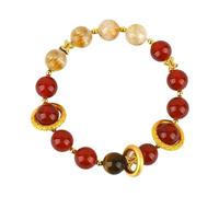 JTQYFI Natural Red Agates Beaded Elegant Wristband Accessory Ideal For Trendsetters And Spiritually Minded Adults