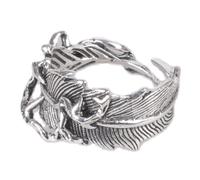 JTQYFI Open Feathered Thorn Rings Elegant Designs Hypoallergenically Alloy Jewelry Finger Accessories Women Stylish Party Accessories