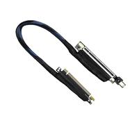 JTQYFI PCIe 5.0 Compatible GPU Extension Cord 270 Degree Left Entry Left Out Braided Shielded Bidirectional Bandwidth Adapter