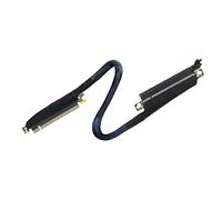 JTQYFI PCIe 5.0 X16 GPU Extension Cable 180Degree Design Braide Shield High Bandwidth 64GBs For Enhances Airflows Right Exit