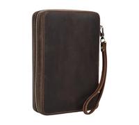 JTQYFI Portable PU Leather Strap Storage Case with Detachable Wrist Strap Holds 12 Watch Bands Travel Friendly Designs PU Leather Travel Organizers for Watch Bands