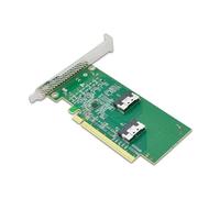 JTQYFI Reliability PCIe X16 Adapter Featuring 2 SlimSAS SFF 8654 8i Interfaces Adapter For PC Data Center Essential Component