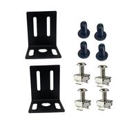 JTQYFI Right Angled Brackets Black L Bracket 90 Degree L Shape Corner Brackets Heavy Duty Wide Metal/Corner Shelf Sound Receiver Fixing Set