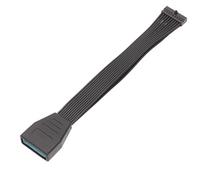 JTQYFI Small USB3.0 19/20 Pin Internal Extension Header Adapter Cable Black Flat Wire Cable For Motherboards