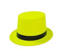JTQYFI Stylish Fluorescent Tall Hat With Shining Color For Various Occasion Theme Event Party Gathering Dressingup Club Hat Eye Catching Fedoras