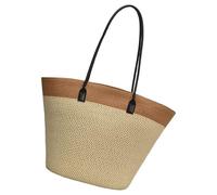 JTQYFI Stylish Straw Handbag with Matching Hat Spacious Interior Shoulder Bag Underarm Bag for Daily Essential and Travel Needs Woven Purse