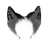 JTQYFI Sweet Students Woman Photoshoots Hairband With Alloy Earring Decor Wolf Ears Headbands Ethnic Cartoon Hair Hoop Halloween For Women For Adults Anime Character Cosplay