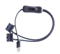 JTQYFI USB Male To 4PIN Fan Adapters Cable With Switches Y Splitters Power Wire For Computer Desktop Case Cooling Fan