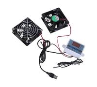 JTQYFI USB Quiet Cabinet Fan For Cabinets With 0-40℃ Thermostat Control Low Noise Cooling 5V1A Input 110cm Cable Cooling
