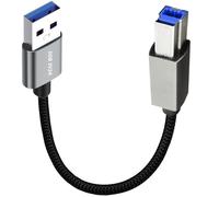 JTQYFI USB3.0 Printer Cable A Male To B Male 5V2A 5Gpbs Data Transmission Soft Braided