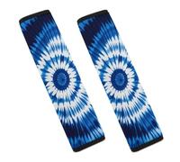 JTREHY Car Seat Belt Pad,Tie-dye Blue Printed Shoulder Belt Protector,Seat Belt Shoulder Strap Cover Helps Protect You Neck and Shoulder from The Seat Belt Rubbing 2 Pack