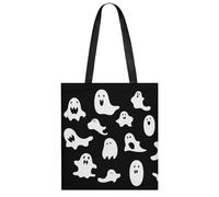 JTREHY Halloween Goth Polyester Tote Bag Lightweight Reusable Shoulder Carryall Spacious Multipurpose Durable Open Top Shopping Bag Commuting Travel Gym Grocery Daily Use