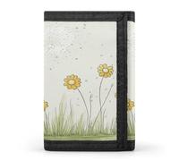 JTREHY Hippo And Dandelion Wallet Trifold Wallet for Men Ultra Slim Minimalist Purse Wallet Credit Card Holder