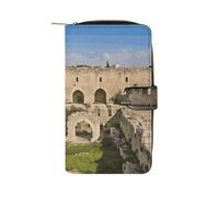 JTREHY Israel at The Tower of David Leather Wallet Stylish Comfortable Durable Bifold Design Purse Portable Compact Multi-Slots Card Bag for Men & Women