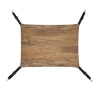 JTREHY Pet Hammock,Retro Rough Oak Wall Printed Adjustable Hanging Cat Bed for Cats Small Dogs Rabbits Or Other Small Animals with Metal Hooks