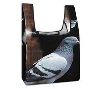 JTREHY Pigeon Shopping Bag Premium Fashion Foldable Grocery Bags Anti-cracking Waterproof Durable Totes for Women Travel, Gym Office Beach Gear