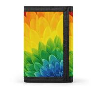 JTREHY Sunflower Rainbow Wallet Fashion Compact With Zipper Purse Convenient to Carry Three Fold Wallet for Adult