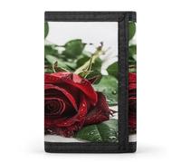 JTREHY There Is Water on The Flower Wallet Trifold Wallet for Men Ultra Slim Minimalist Purse Wallet Credit Card Holder