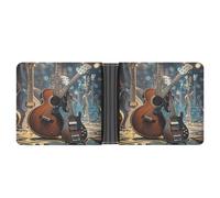 JTREWBV PU Leather Wallet for Men,Print Bifold Wallet,Slim Minimalist Front Pocket Wallets,Thin & Stylish,Double-Sided Pattern