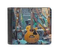 JTREWBV PU Leather Wallet for Men,Print Bifold Wallet,Slim Minimalist Front Pocket Wallets,Thin & Stylish,Single-Sided Pattern