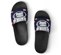 JTREWBV Summer Slippers for Women And Men Cat in Spacess Print PVC Home Slippers Shower Shoes Bathroom Sandals, Non-Slip, Easy to Clean