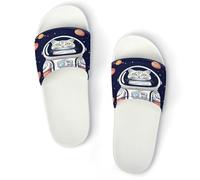 JTREWBV Summer Slippers for Women And Men Cat in Spacess Print PVC Home Slippers Shower Shoes Bathroom Sandals, Non-Slip, Easy to Clean