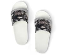 JTREWBV Summer Slippers for Women And Men English Bulldogs Print PVC Home Slippers Shower Shoes Bathroom Sandals, Non-Slip, Easy to Clean