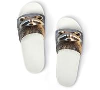 JTREWBV Summer Slippers for Women And Men Lioness And Cub Print PVC Home Slippers Shower Shoes Bathroom Sandals, Non-Slip, Easy to Clean