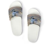 JTREWBV Summer Slippers for Women And Men Wild Goose by The Bridge Print PVC Home Slippers Shower Shoes Bathroom Sandals, Non-Slip, Easy to Clean
