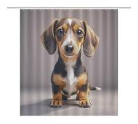 JTREWBV Thick Bathroom Shower Curtains,Cute Dachshund Print Bath Curtain, Fabric Shower Curtain with Metal Grommets & Plastic Hooks