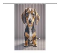 JTREWBV Thick Bathroom Shower Curtains,Cute Dachshund Print Bath Curtain, Fabric Shower Curtain with Metal Grommets & Plastic Hooks