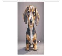 JTREWBV Thick Bathroom Shower Curtains,Cute Dachshund Print Bath Curtain, Fabric Shower Curtain with Metal Grommets & Plastic Hooks