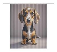 JTREWBV Thick Bathroom Shower Curtains,Cute Dachshund Print Bath Curtain, Fabric Shower Curtain with Metal Grommets & Plastic Hooks
