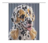 JTREWBV Thick Bathroom Shower Curtains,Cute Dalmatian Print Bath Curtain, Fabric Shower Curtain with Metal Grommets & Plastic Hooks
