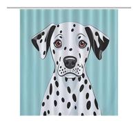 JTREWBV Thick Bathroom Shower Curtains,Cute Dalmatian Print Bath Curtain, Fabric Shower Curtain with Metal Grommets & Plastic Hooks