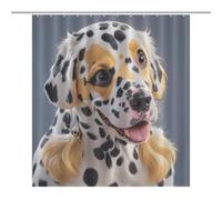 JTREWBV Thick Bathroom Shower Curtains,Cute Dalmatian Print Bath Curtain, Fabric Shower Curtain with Metal Grommets & Plastic Hooks