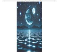 JTREWBV Thick Bathroom Shower Curtains,Night Light Print Bath Curtain, Fabric Shower Curtain with Metal Grommets & Plastic Hooks