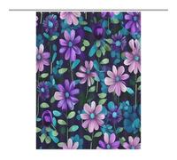 JTREWBV Thick Bathroom Shower Curtains,Purple Camellia Print Bath Curtain, Fabric Shower Curtain with Metal Grommets & Plastic Hooks