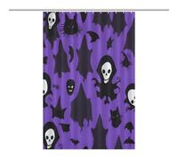 JTREWBV Thick Bathroom Shower Curtains,Purple Halloween Print Bath Curtain, Fabric Shower Curtain with Metal Grommets & Plastic Hooks